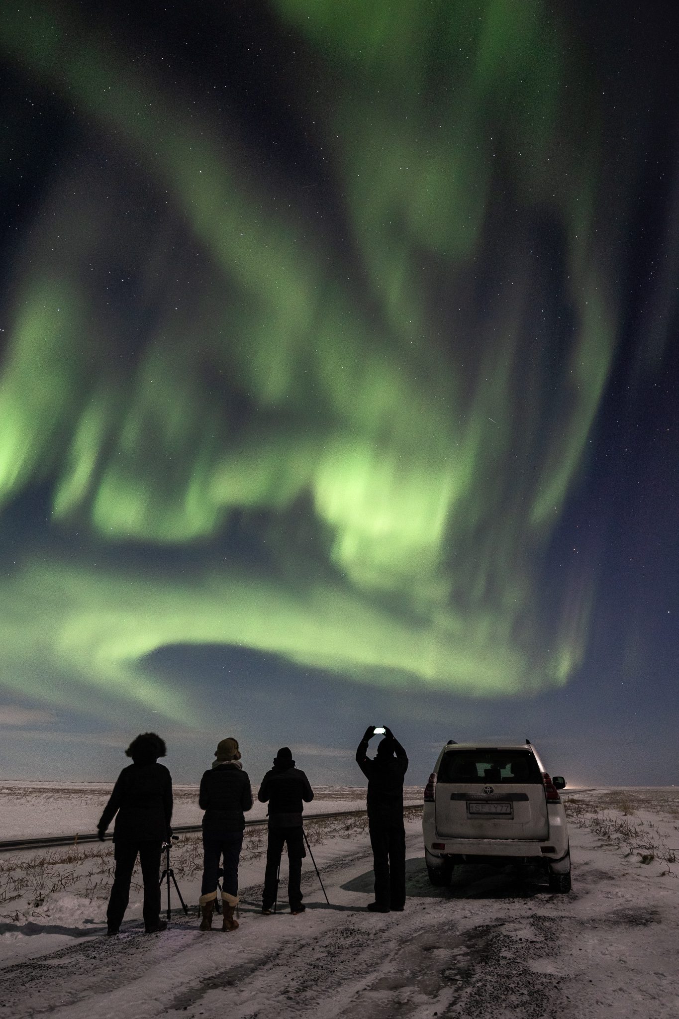 The northern lights photographed with the Canon RF 14-35mm IS L lens.