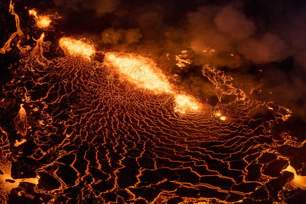 Eruption in Meradalir in Iceland