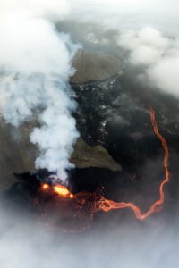 The Meradalir volcanic eruption at the Fagradalsfjall volcano in Iceland.