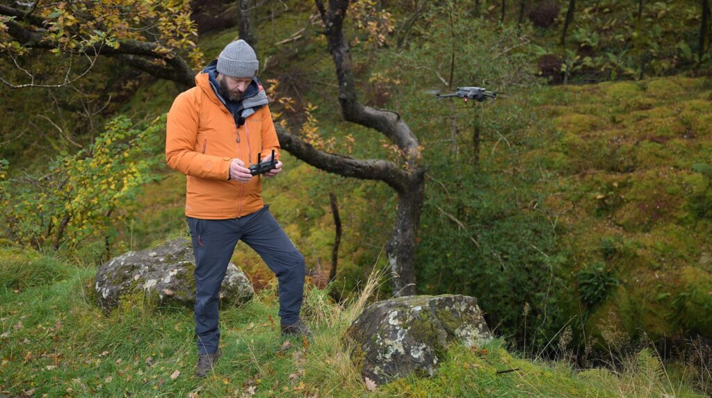 Drone Class Template Nigel Danson demonstrating drone flying in the Lake District
