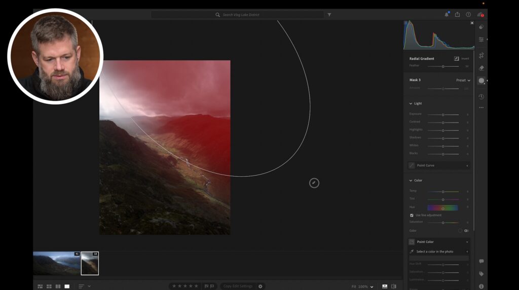 Drone Class Template Jeroen demonstrating how he edits an image taken during a case study in England