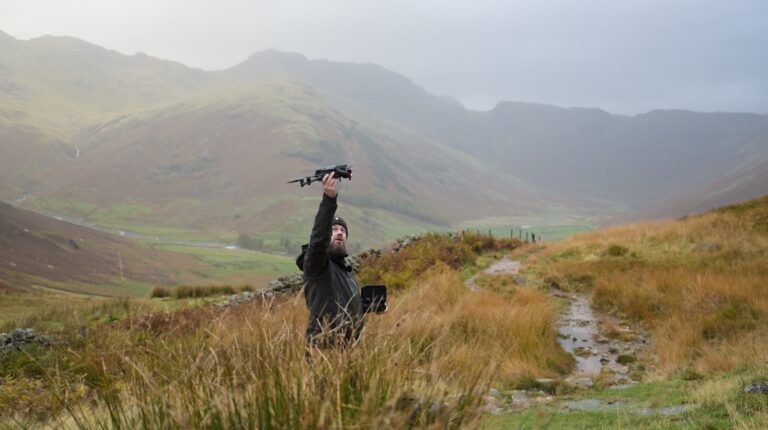 Flying a drone during a storm in the Lake District