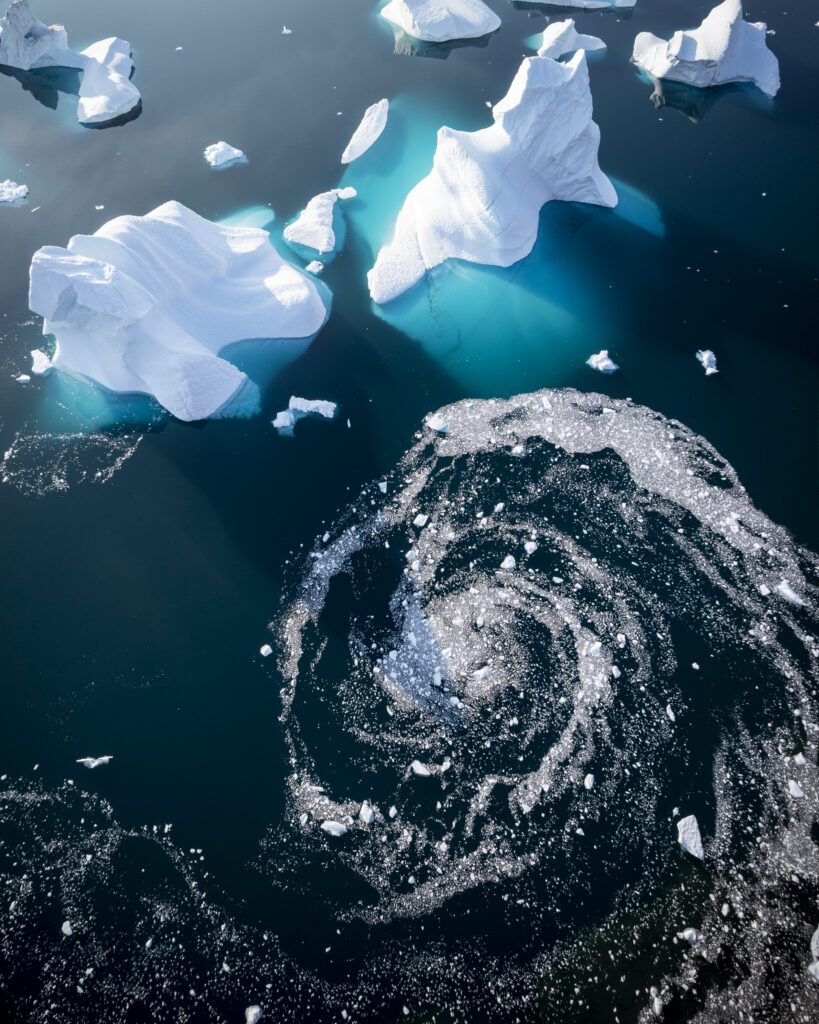 Ice swirl in East Greenland