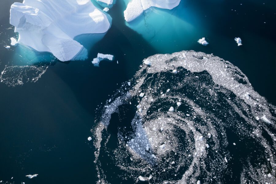Ice swirl in East Greenland