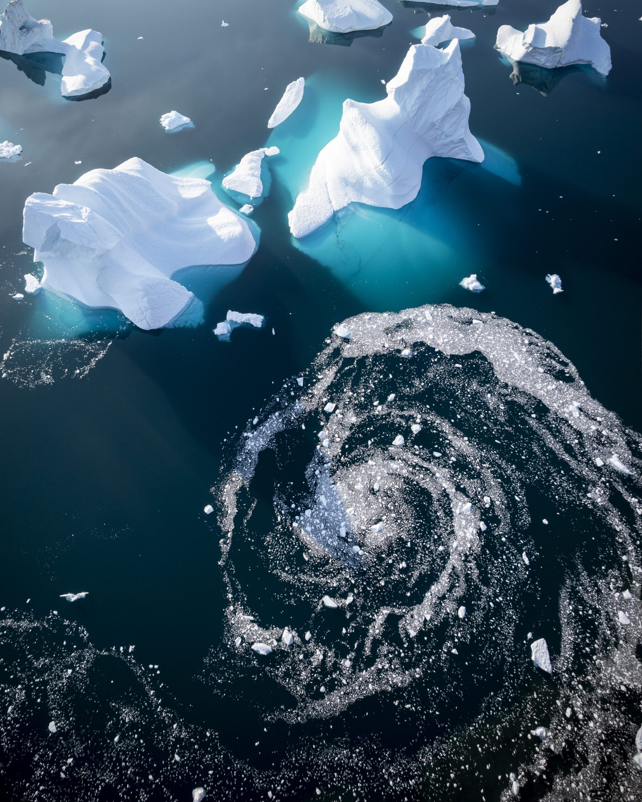 Ice swirl in East Greenland